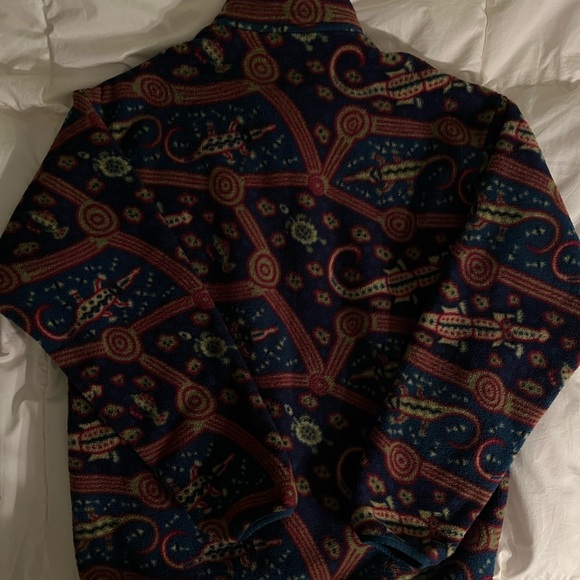 Patagonia Rare Vintage Crocodile Bluegrass Synchilla Snap Fleece Jacket Men’s M - Picture 5 of 10